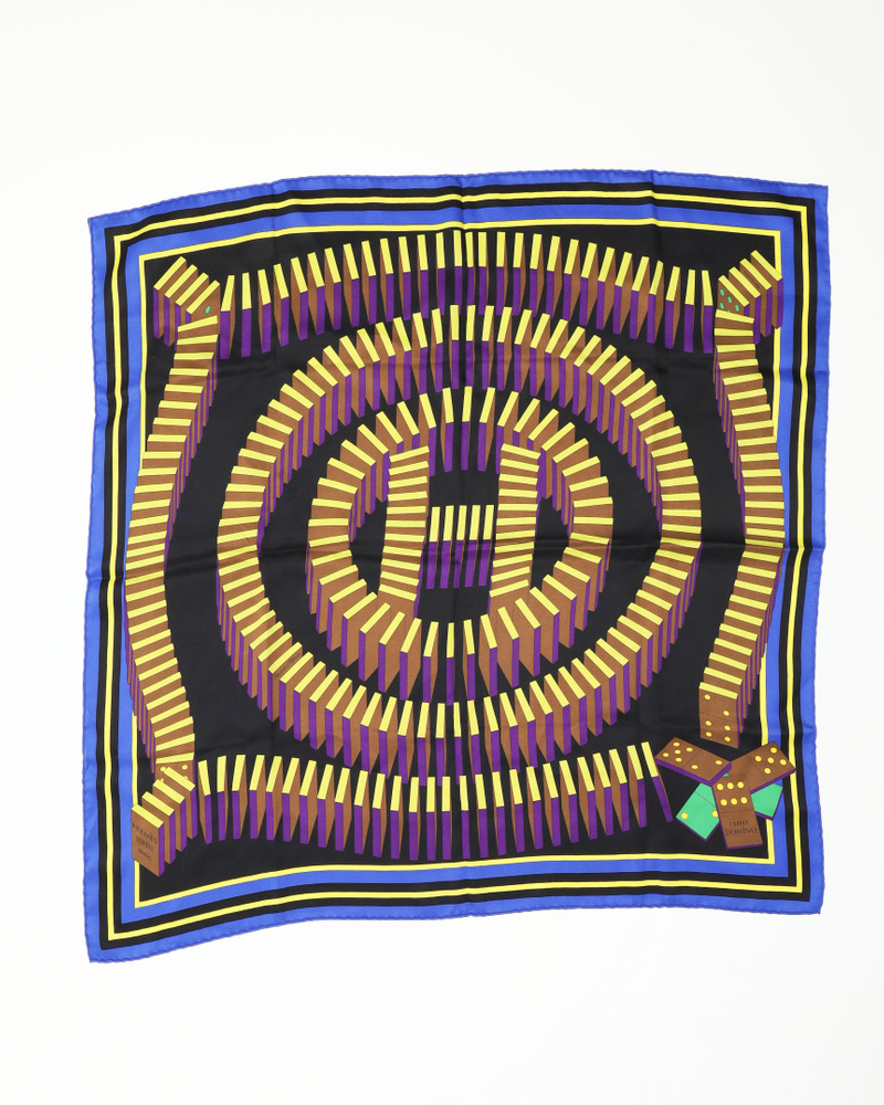 Hermès Carré 70 L'effet Domino Silk Scarf