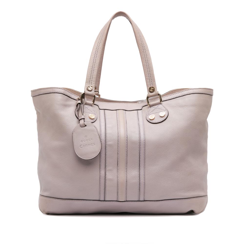 Gucci B Gucci Purple Lavender Calf Leather Large Pebbled skin Sunset Tote Italy