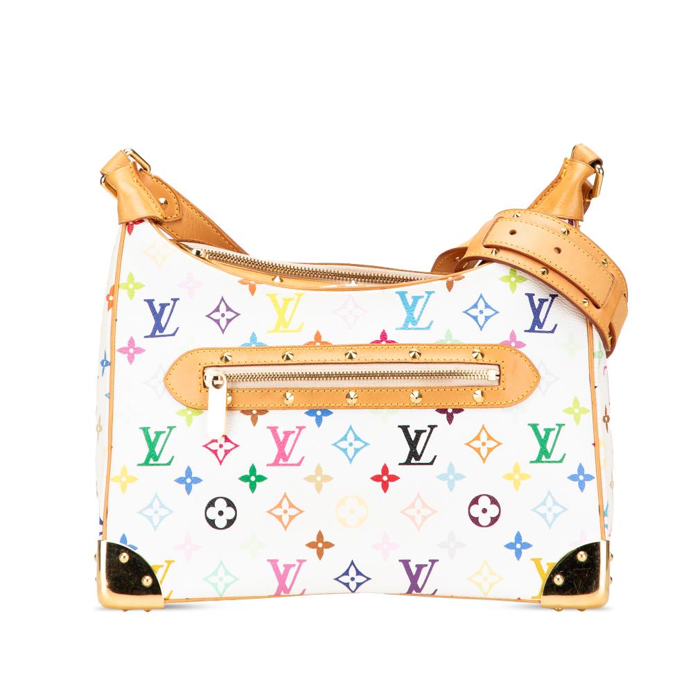 Louis Vuitton B Louis Vuitton White Monogram Multicolore Canvas Canvas Monogram Multicolore Boulogne France