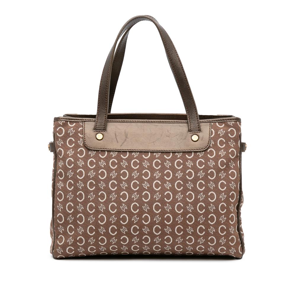 Celine B Celine Brown Canvas Fabric C Macadam Tote Italy