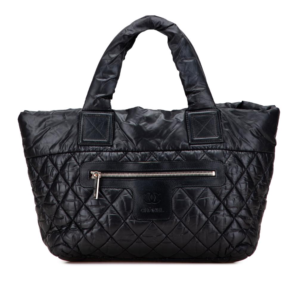 Chanel AB Chanel Black Nylon Fabric Small Quilted Coco Cocoon Tote Italy