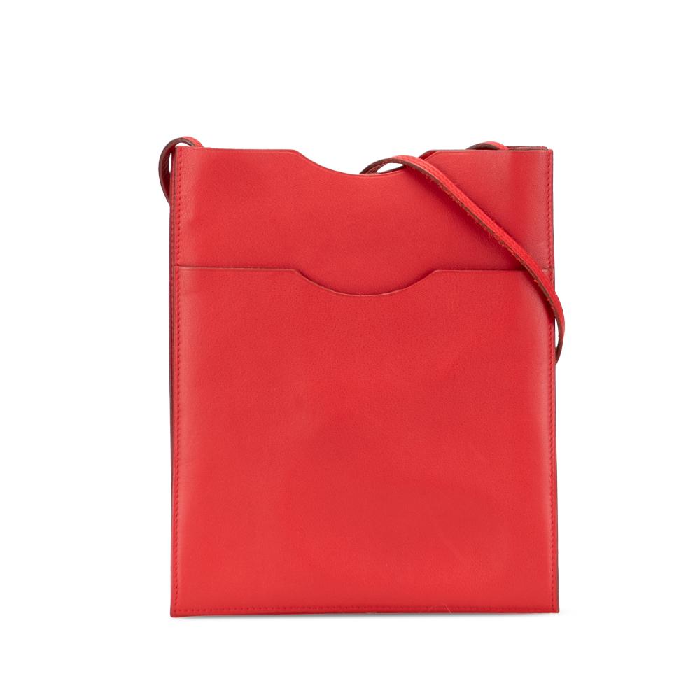Hermès AB Hermès Red Calf Leather Swift Onimetou Crossbody France