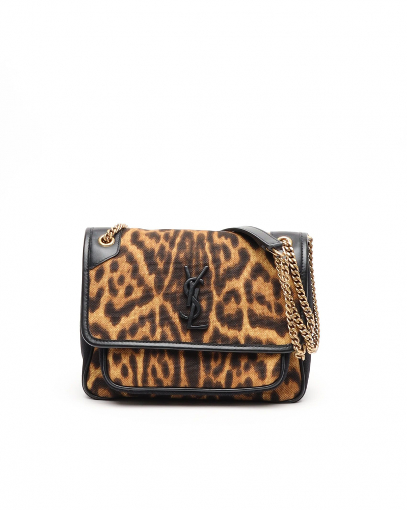 Saint Laurent Baby Niki Leopard Bag