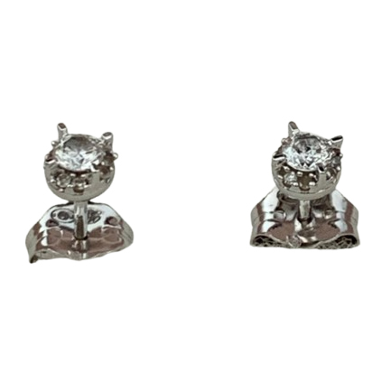 Atelier du diamant Boucles d'oreilles en or blanc et diamant neuves