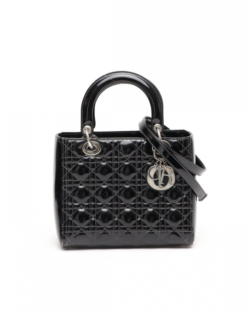 Christian Dior Medium Patent Lady Dior Bag
