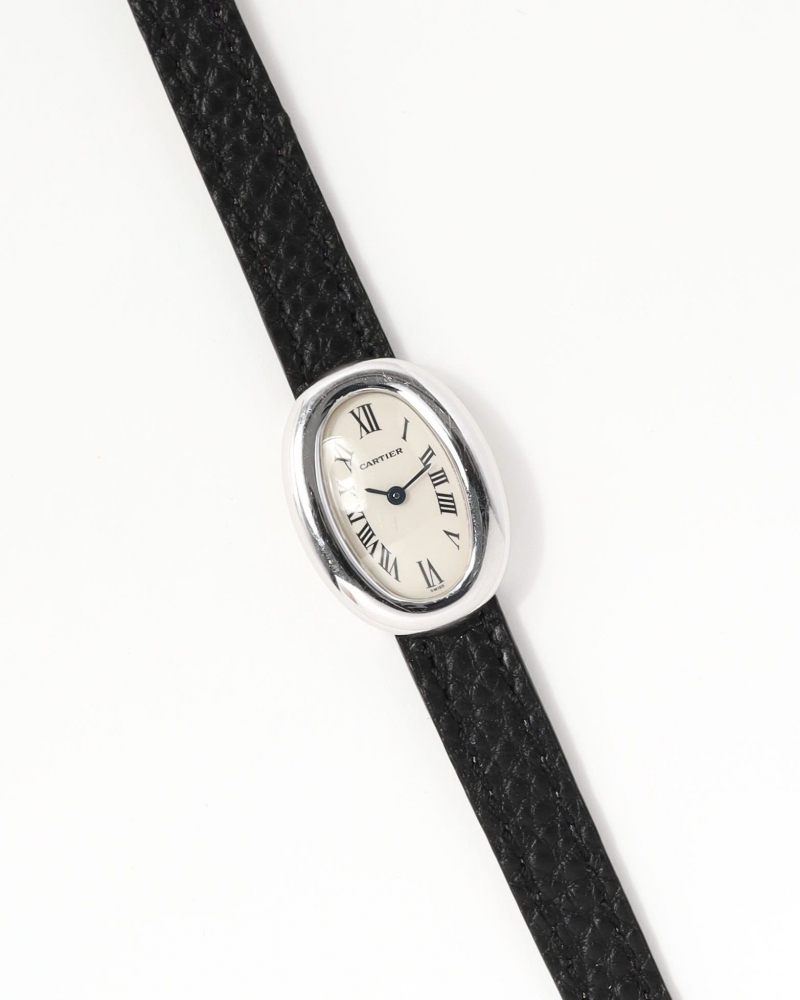 Cartier Mini Baignoire 18mm Ref 2369 18k White Gold Watch