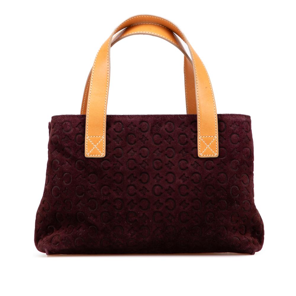 Celine B Celine Red Bordeaux Suede Leather C Macadam Handbag Italy
