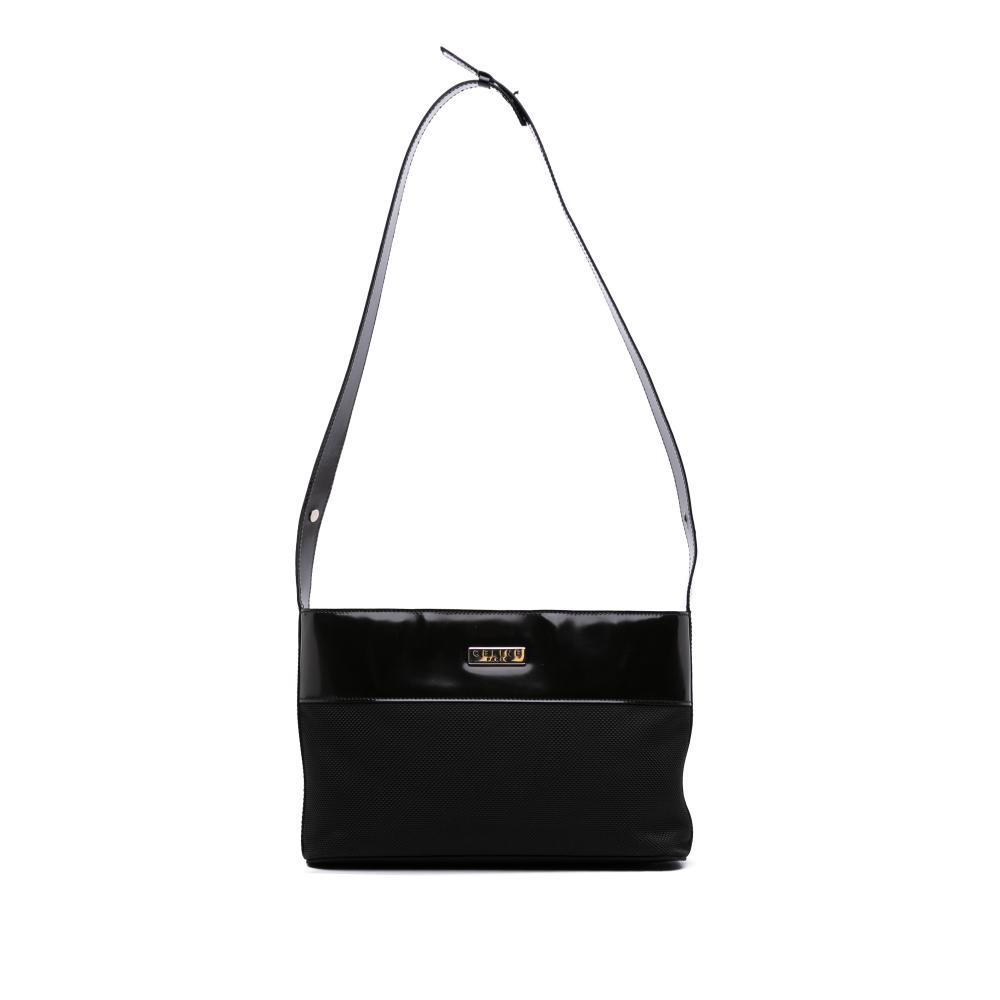 Celine B Celine Black Nylon Fabric Shoulder Bag Italy