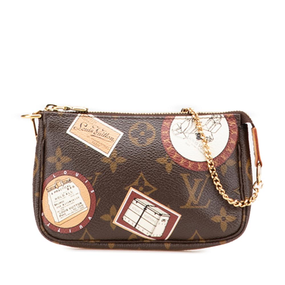 Louis Vuitton AB Louis Vuitton Brown Monogram Canvas Canvas Monogram Patch Mini Pochette Accessoires France