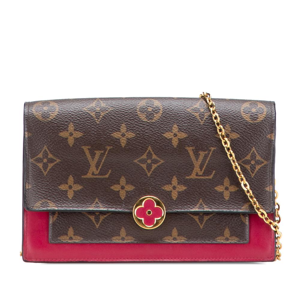 Louis Vuitton B Louis Vuitton Brown Monogram Canvas Canvas Monogram Flore Wallet On Chain France