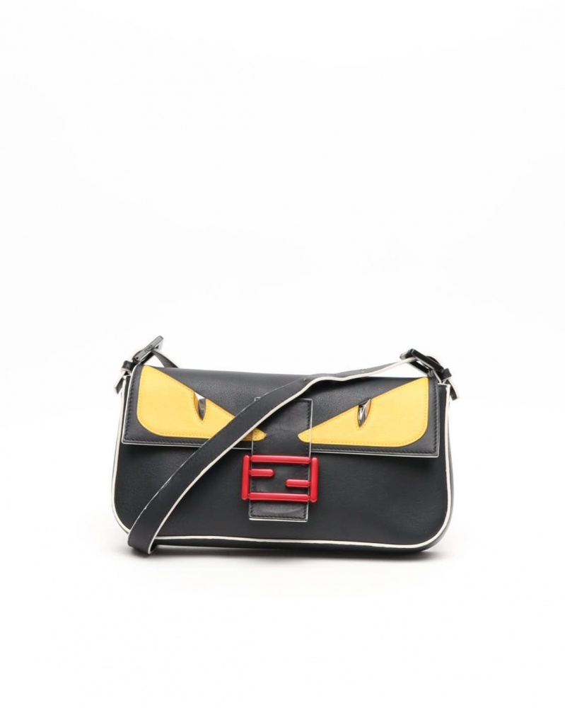 Fendi Vitello Dolce Monster Eyes Baguette Bag