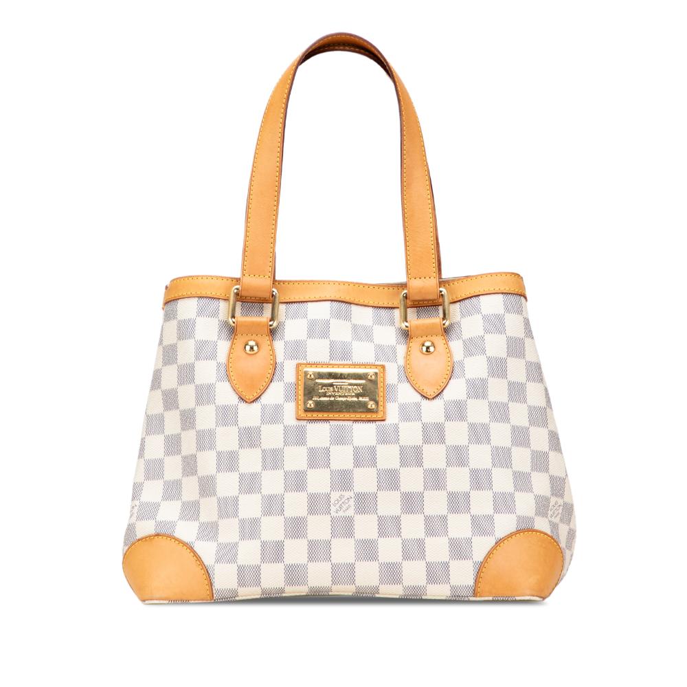 Louis Vuitton B Louis Vuitton White Damier Canvas Canvas Damier Azur Hampstead PM Spain