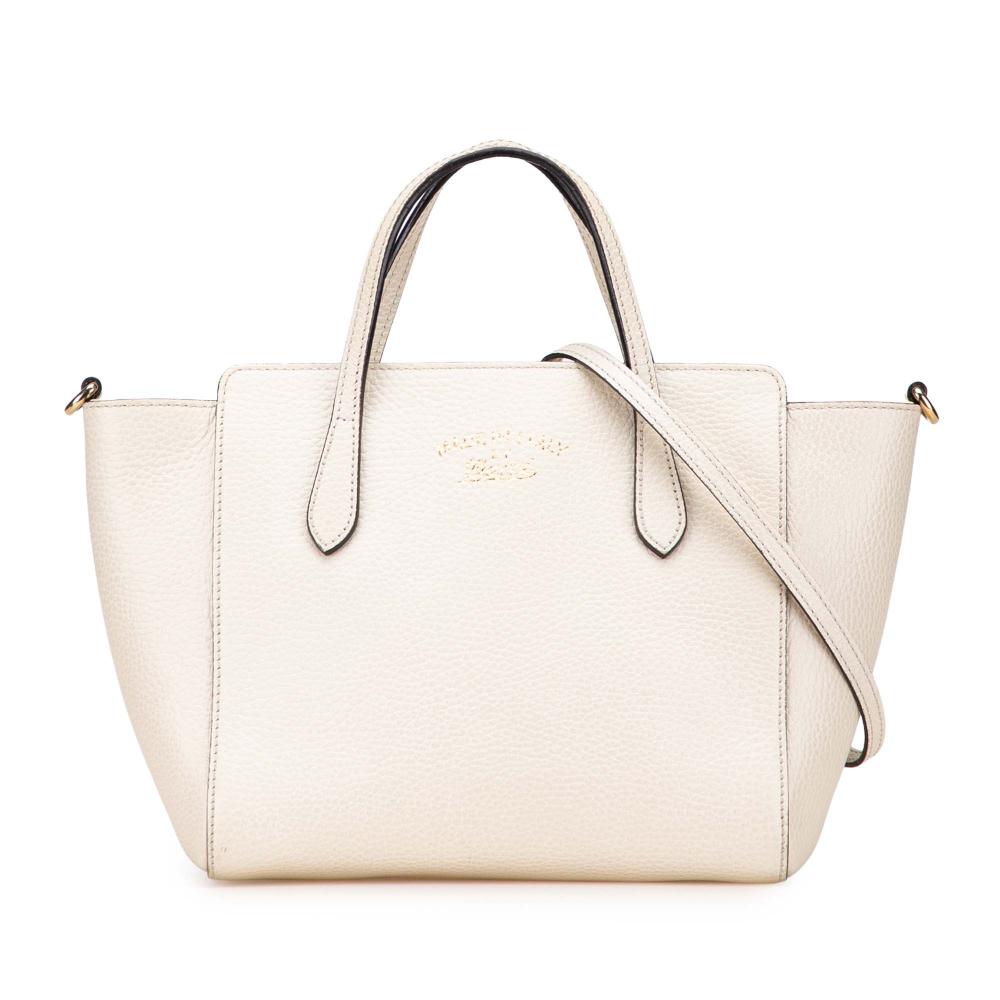 Gucci AB Gucci White Off White Calf Leather Mini Swing Satchel Italy