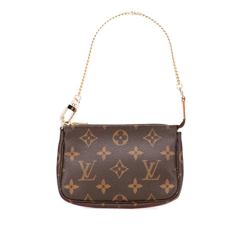 Louis Vuitton AB Louis Vuitton Brown Monogram Canvas Fabric Monogram Mini Pochette Accessoires France