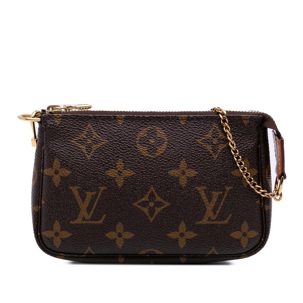 Louis Vuitton AB Louis Vuitton Brown Monogram Canvas Fabric Monogram Mini Pochette Accessoires France
