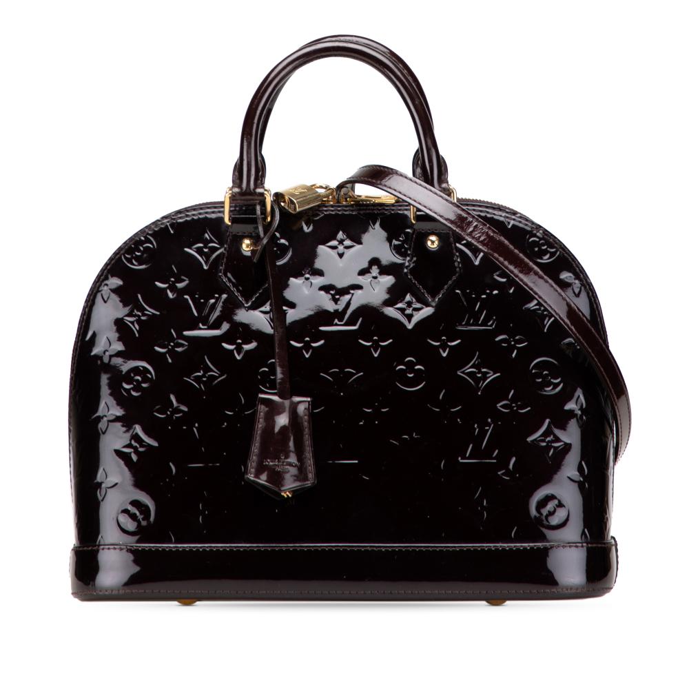 Louis Vuitton B Louis Vuitton Purple Vernis Leather Leather Monogram Vernis Alma PM France