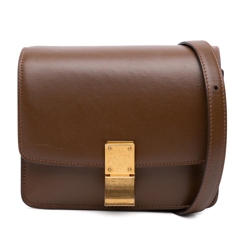 Celine B Celine Brown Calf Leather Small skin Classic Box Italy