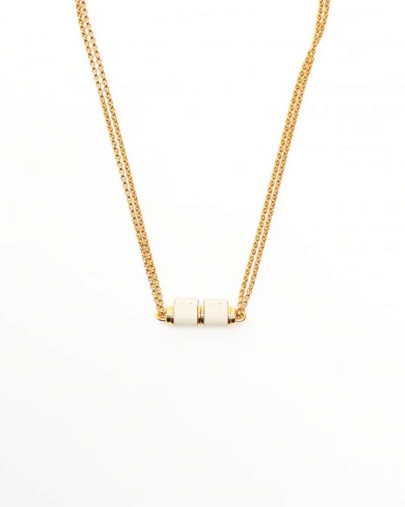 Hermès Leather Charniere Necklace