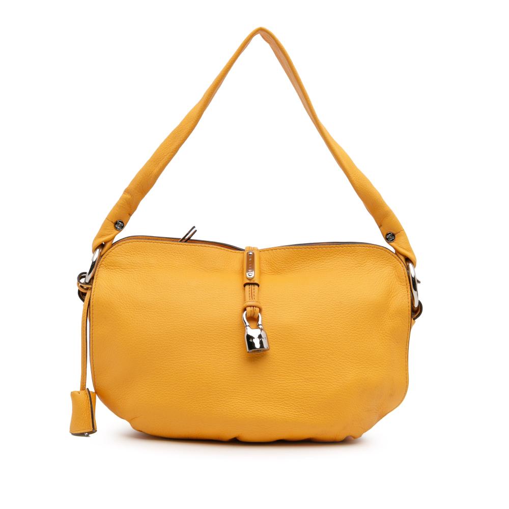 Celine B Celine Yellow Mustard Calf Leather Bittersweet Hobo China