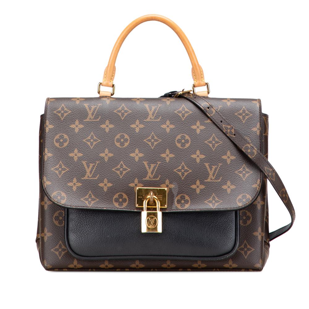 Louis Vuitton B Louis Vuitton Brown with Black Monogram Canvas Canvas Monogram Marignan France