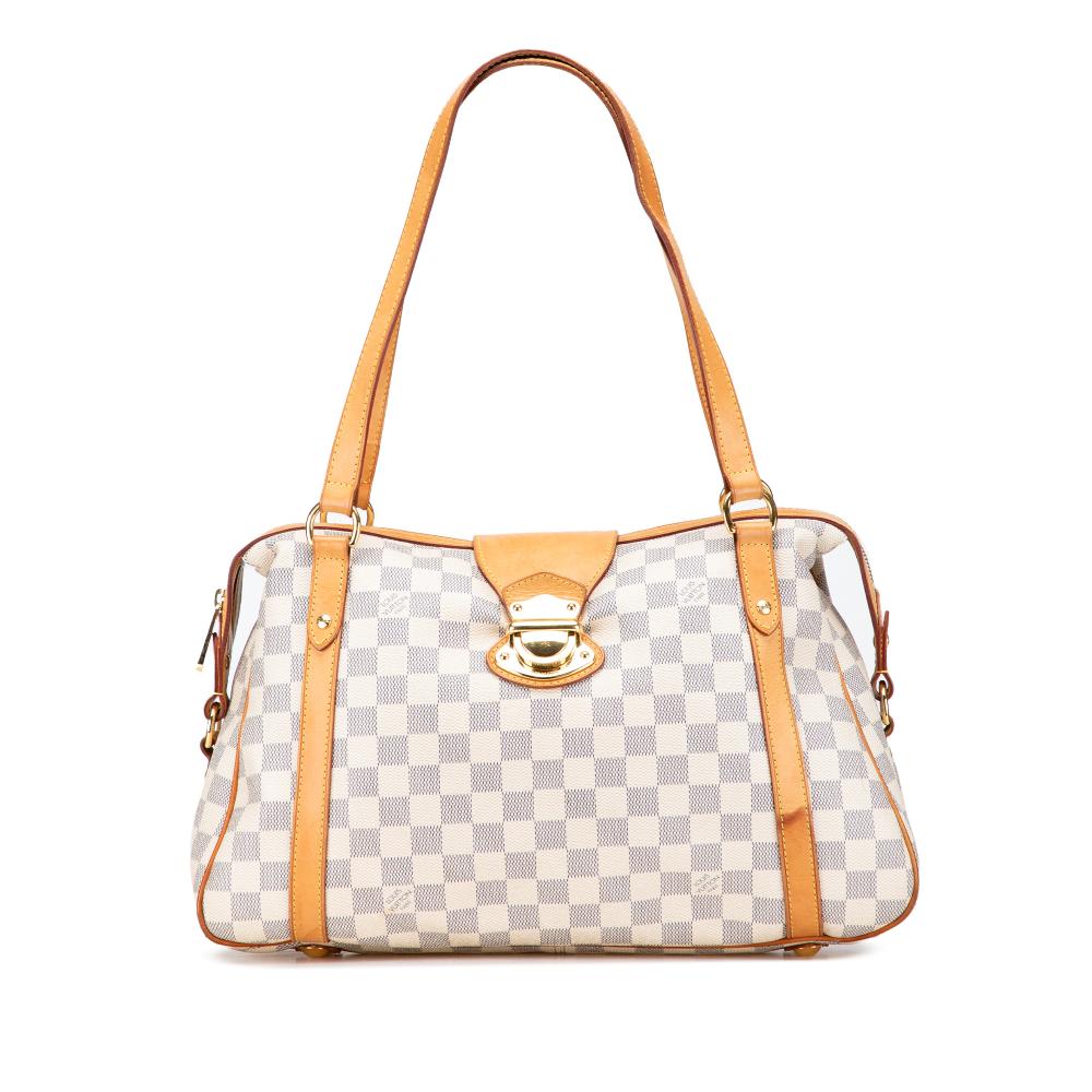 Louis Vuitton B Louis Vuitton White Damier Canvas Canvas Damier Azur Stresa PM France