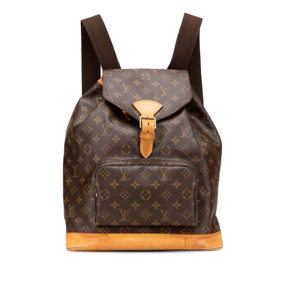 Louis Vuitton B Louis Vuitton Brown Monogram Canvas Canvas Monogram Montsouris GM France