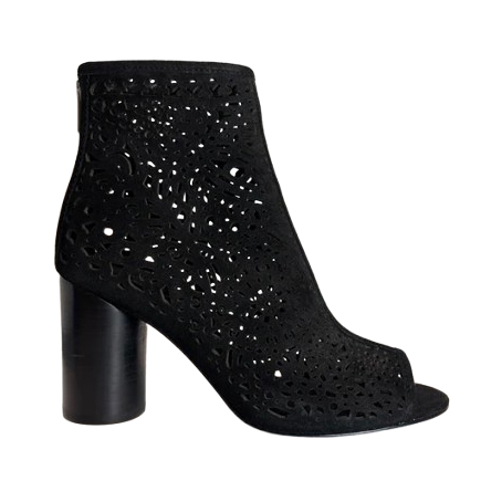 Ash black label Flirt Schnürstiefel aus Wildleder mit offener Zehenpartie