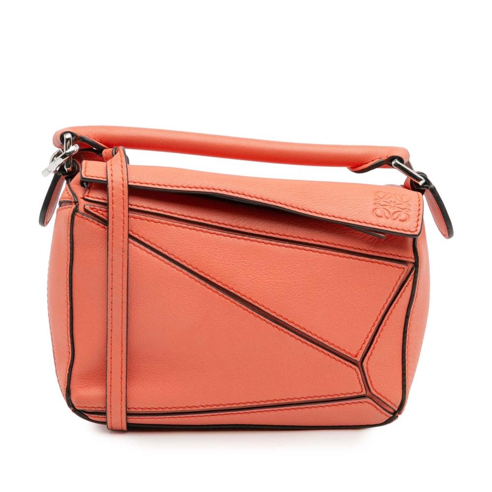 Loewe B LOEWE Orange Calf Leather Mini skin Puzzle Satchel Spain