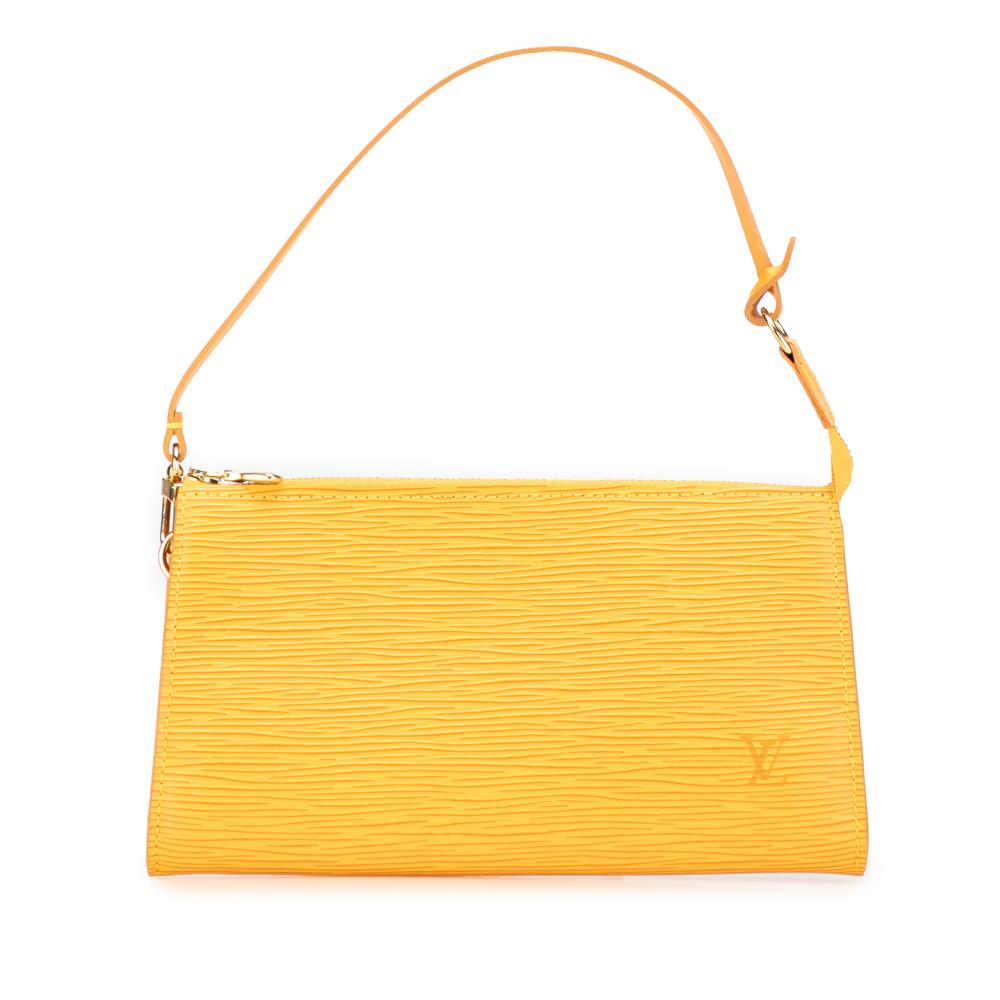 Louis Vuitton AB Louis Vuitton Yellow Epi Leather Leather Epi Pochette Accessoires France