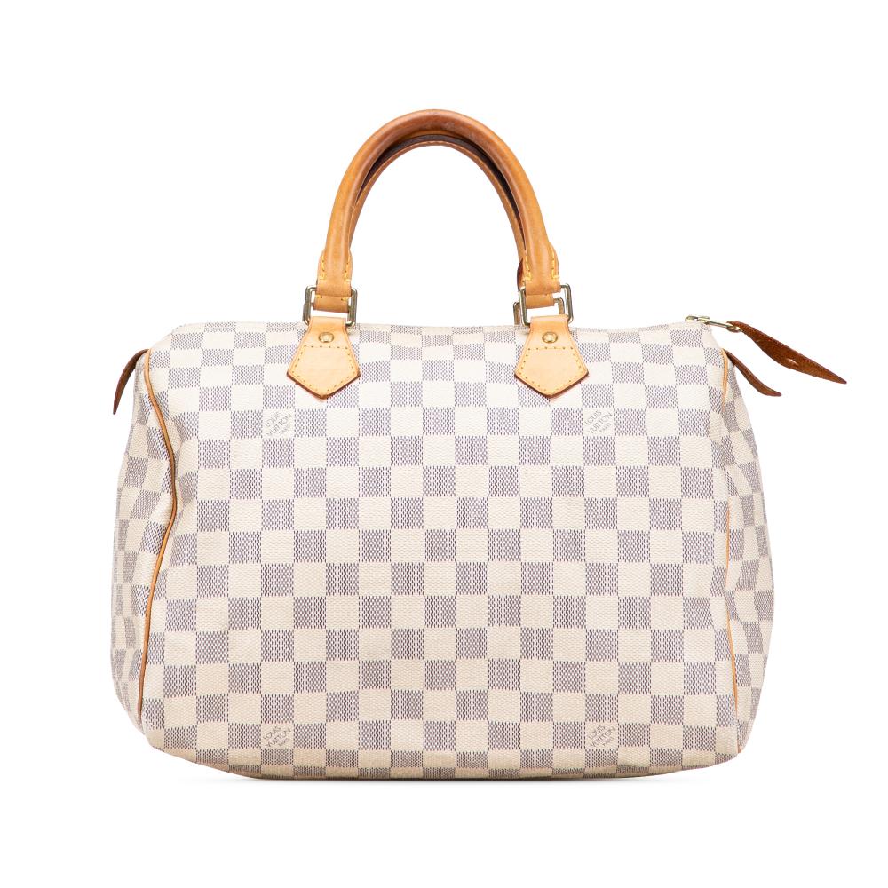 Louis Vuitton B Louis Vuitton White Damier Canvas Canvas Damier Azur Speedy 30 France