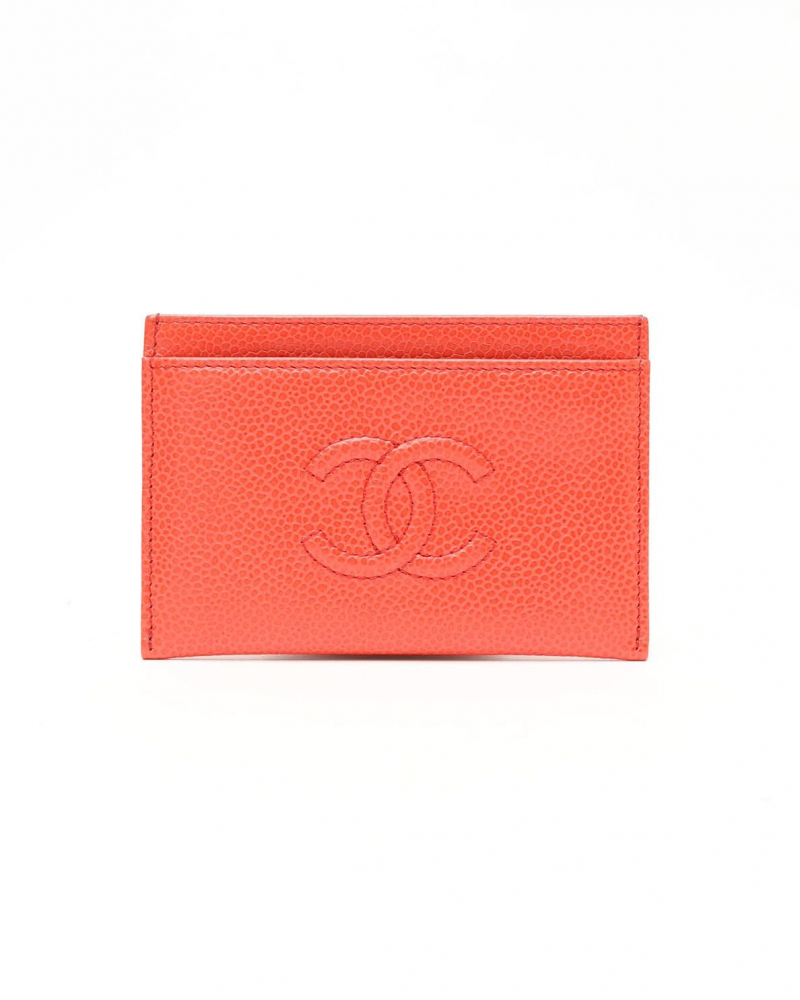 Chanel Coco Mark Caviar Card Holder