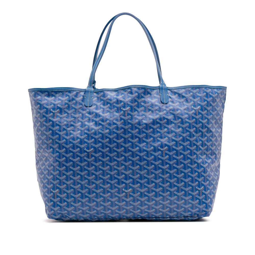 Goyard B Goyard Blue Coated Canvas Fabric Goyardine Saint Louis GM France