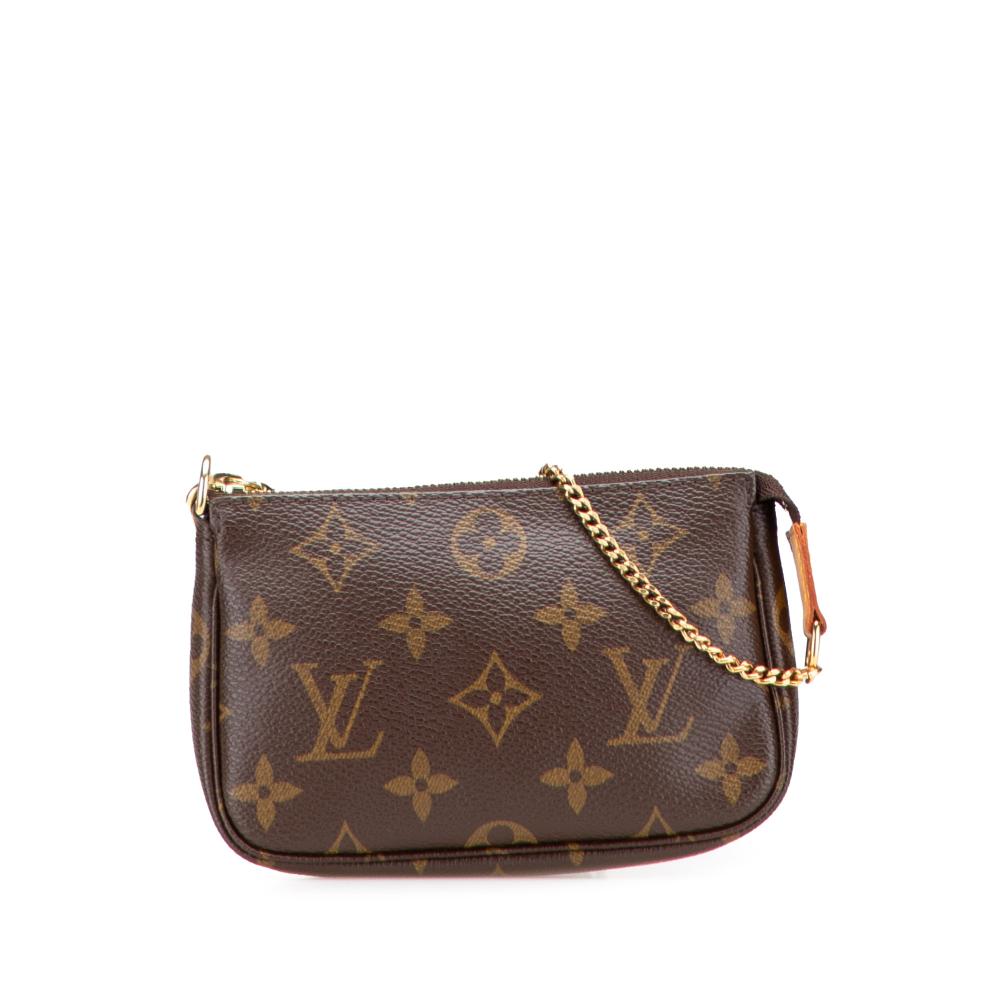 Louis Vuitton AB Louis Vuitton Brown Monogram Canvas Fabric Monogram Mini Pochette Accessoires France