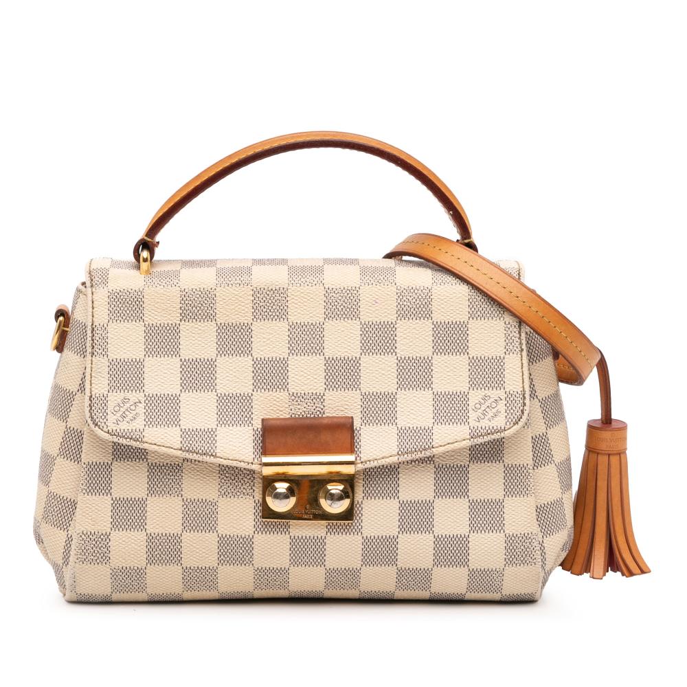Louis Vuitton B Louis Vuitton White Damier Canvas Canvas Damier Azur Croisette France