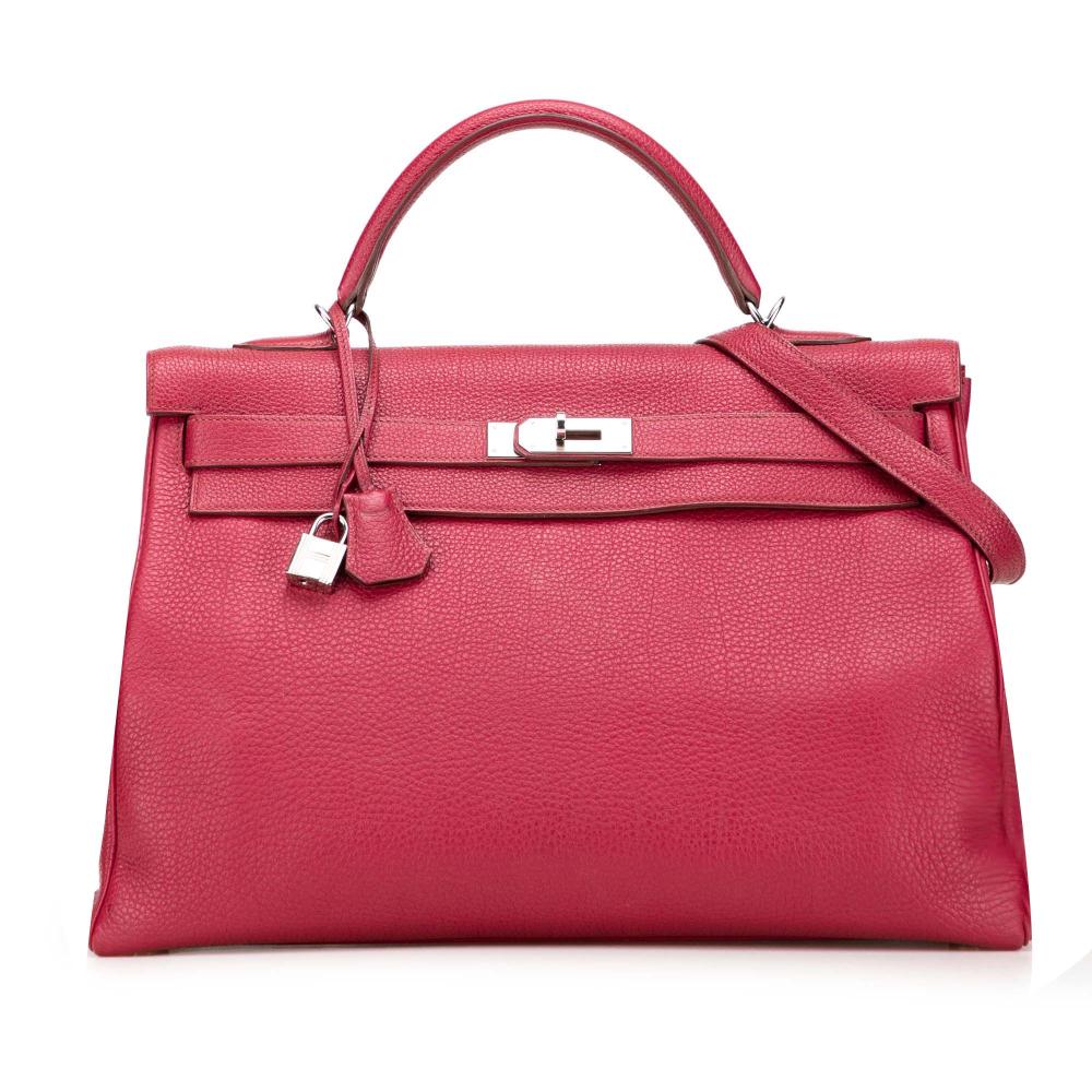 Hermès B Hermès Red Calf Leather Togo Kelly II Retourne 40 France