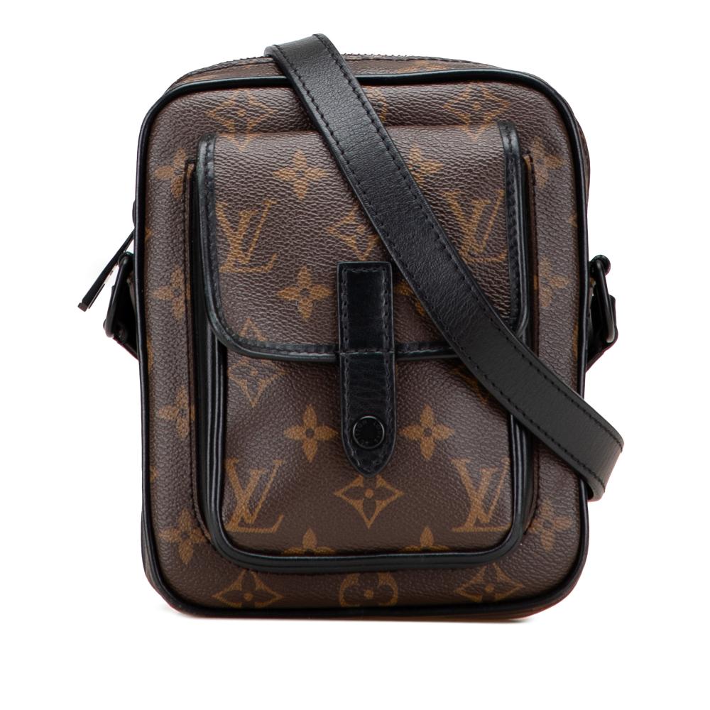 Louis Vuitton B Louis Vuitton Brown Monogram Canvas Fabric Monogram Macassar Christopher Wearable France