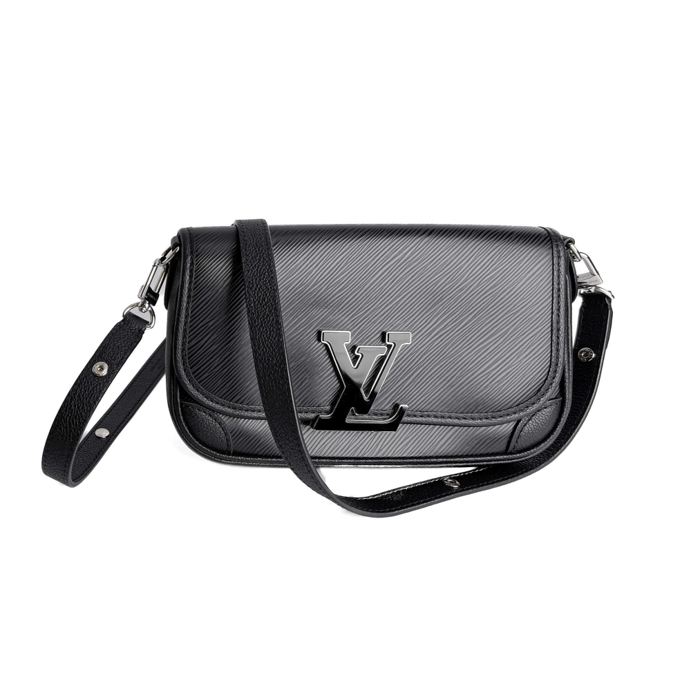 Louis Vuitton Buci Epi Leather Flap Crossbody Black