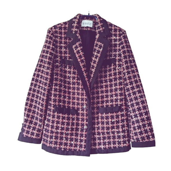 Claudie Pierlot Elégant blazer en tweed multicolore 38