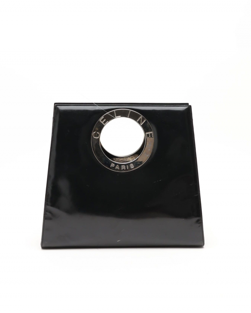 Celine Céline Vintage Round Patent Handbag