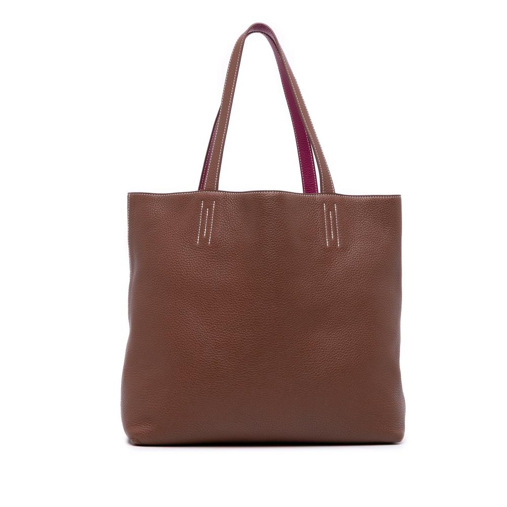 Hermès B Hermès Brown with Pink Dark Pink Calf Leather Clemence Double Sens 36 France