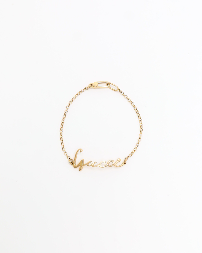 Gucci 18kt Logo Bracelet