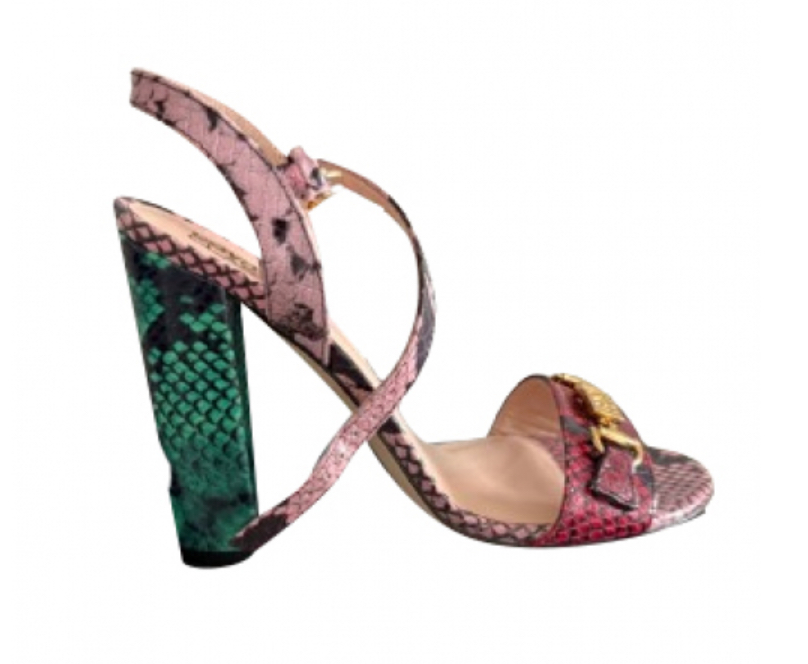 Cavalli Class Sandalen mit Schlangenprägung 37 - wie neu