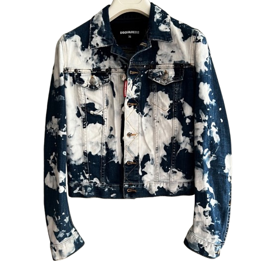 Dsquared2 Denim Jacket In Bleached Blue