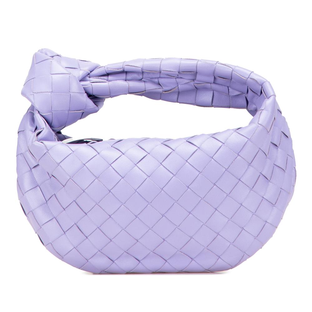 Bottega Veneta AB Bottega Veneta Purple Nappa Leather Leather Mini Nappa Intrecciato Jodie Italy