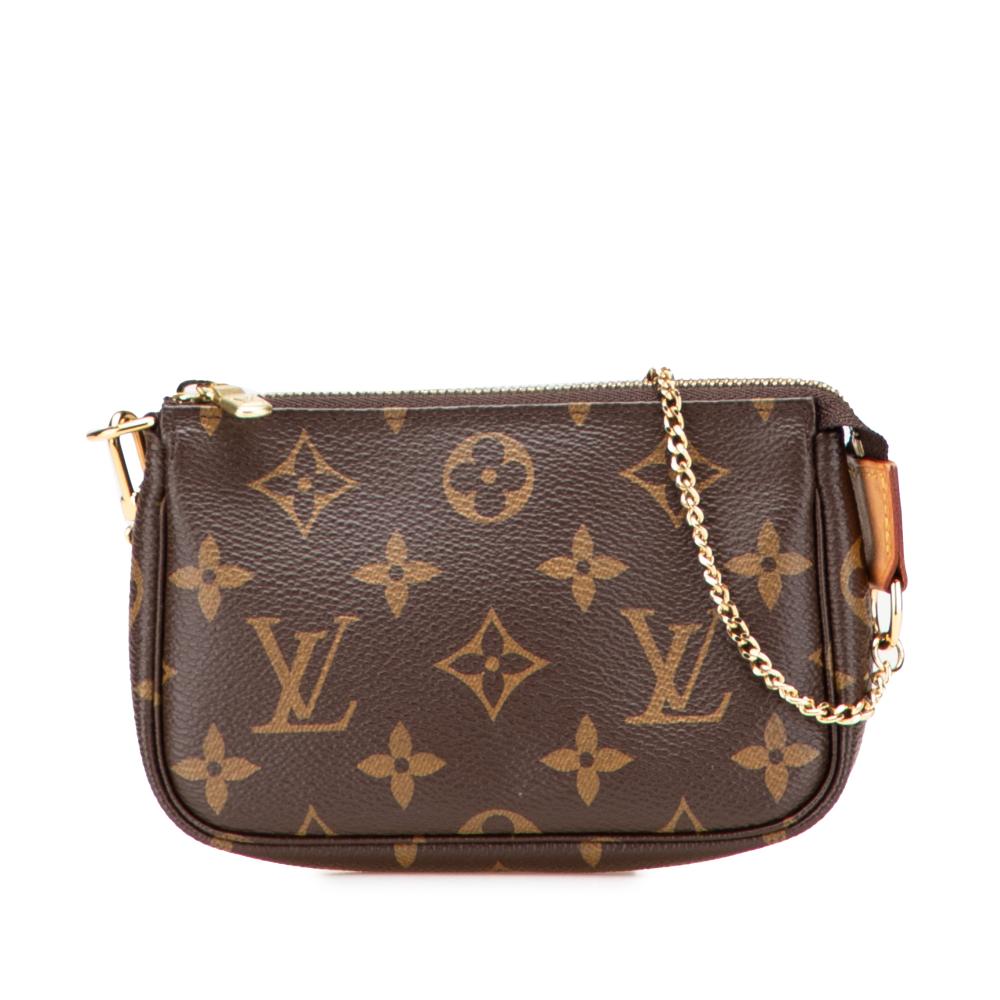 Louis Vuitton AB Louis Vuitton Brown Monogram Canvas Fabric Monogram Mini Pochette Accessoires France