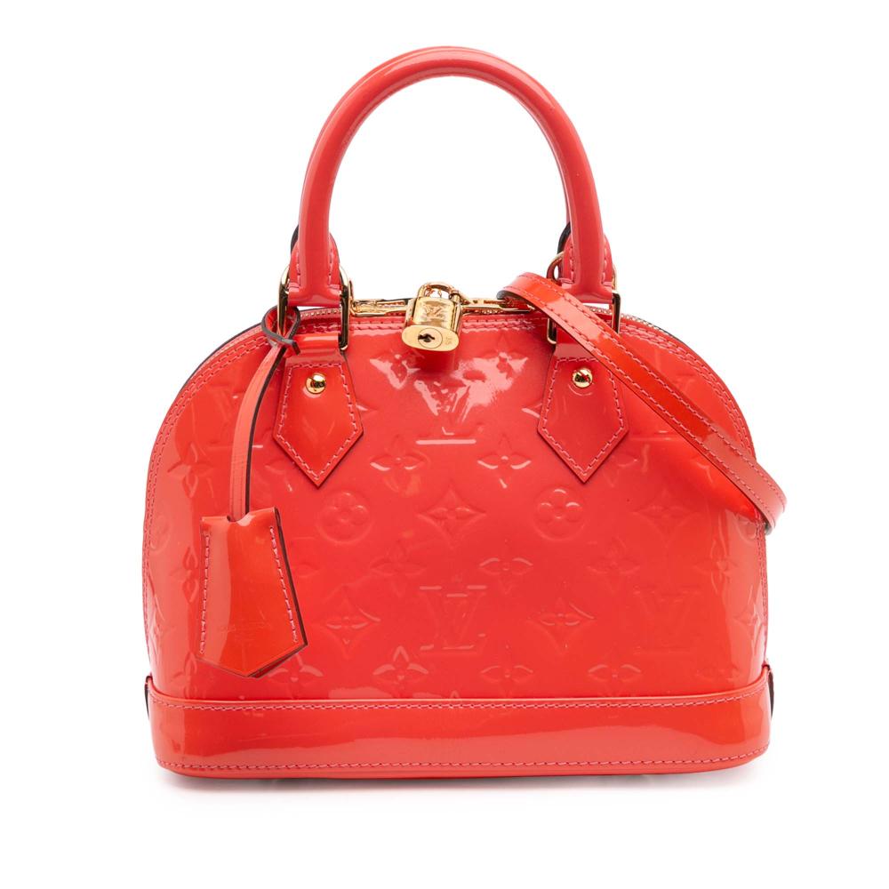 Louis Vuitton B Louis Vuitton Red Vernis Leather Leather Monogram Vernis Alma BB France