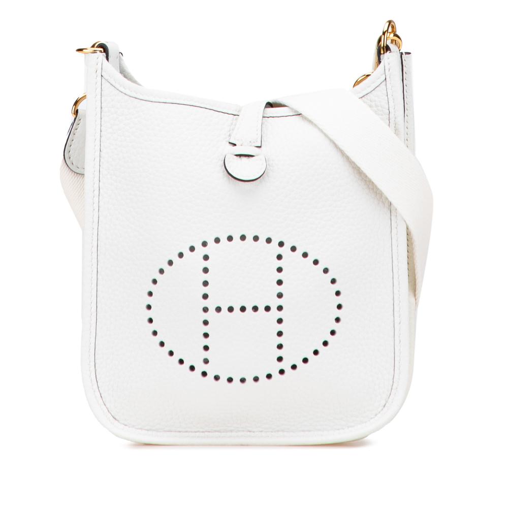 Hermès AB Hermès White Calf Leather Clemence Evelyne TPM France
