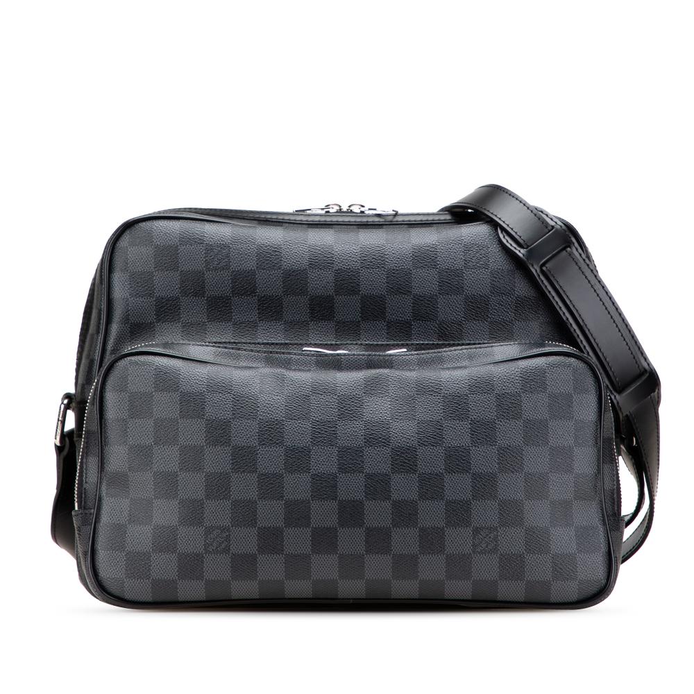 Louis Vuitton B Louis Vuitton Black Damier Canvas Canvas Damier Graphite Sac Leoh France