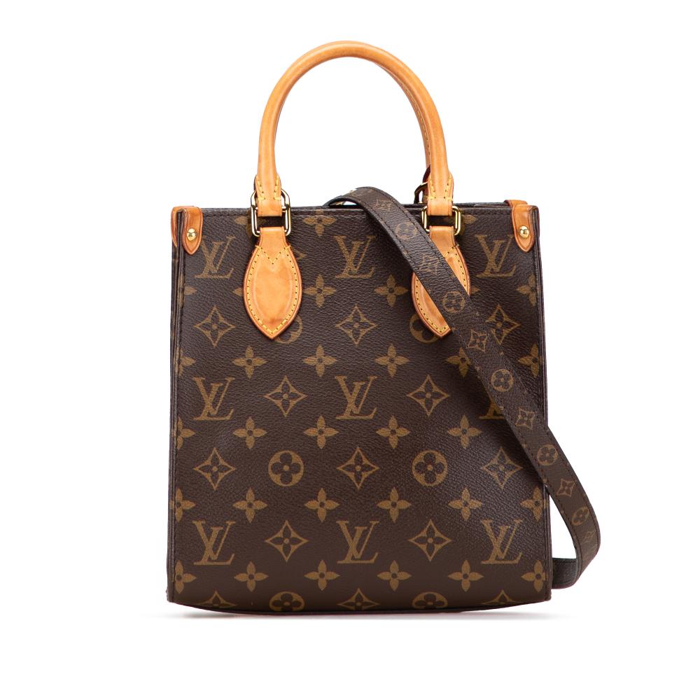 Louis Vuitton B Louis Vuitton Brown Monogram Canvas Fabric Monogram Sac Plat BB France