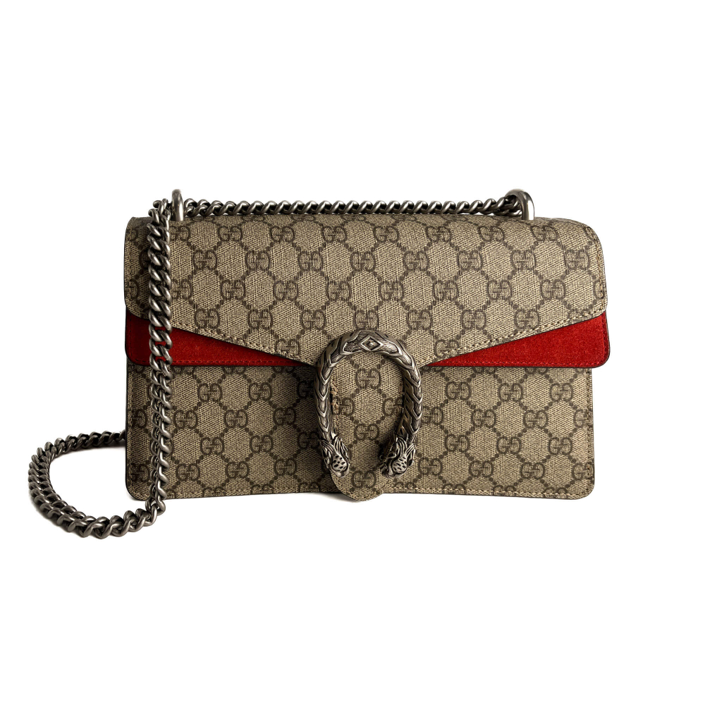 Gucci Dionysus Medium Canvas Flap Handbag GG Supreme